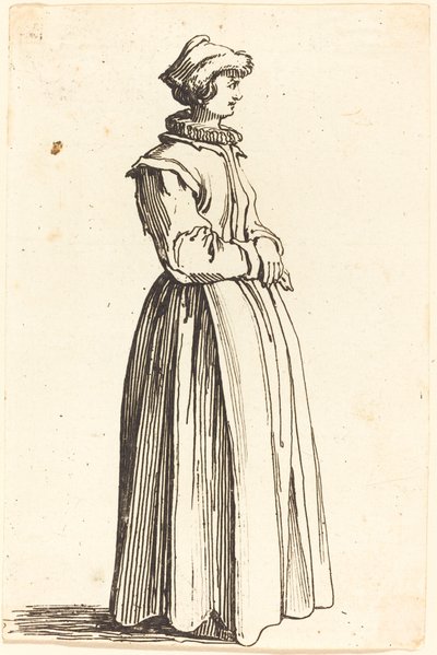 Young Woman, in Profile, Facing Right by Israel Henriet after Jacques Callot