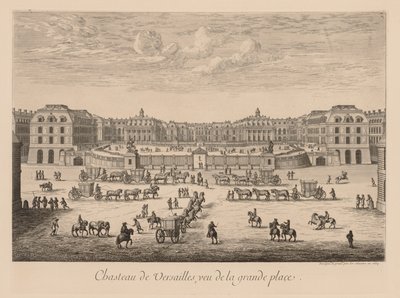 View of the Palace of Versailles, from the Main Square by Israël Silvestre