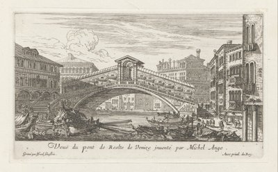 View of the Rialto bridge and the Grand Canal, Venice by Israël Silvestre