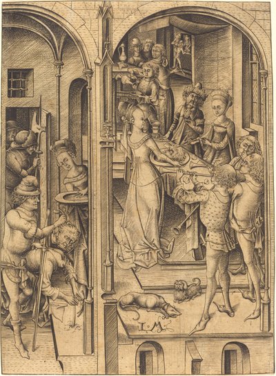 Beheading of Saint John the Baptist, c. 1480 by Israhel van Meckenem