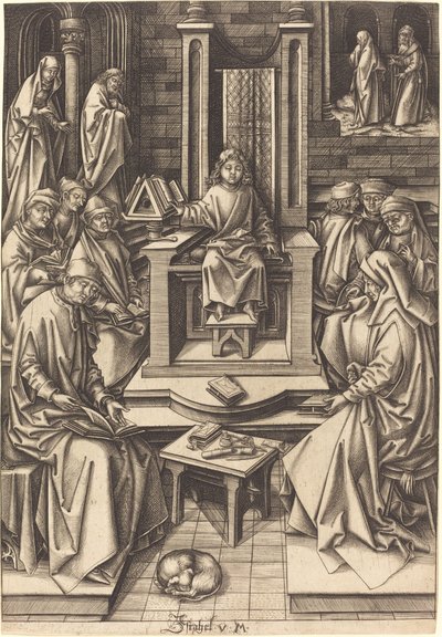 Christ Among the Doctors, c. 1490-1500 by Israhel van Meckenem
