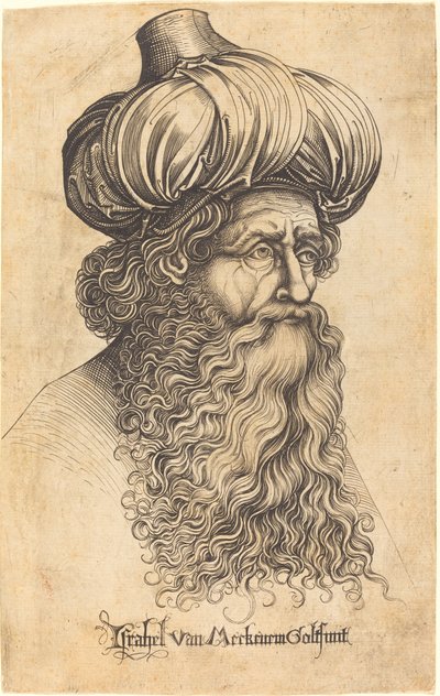 Head of an Aged Man by Israhel van Meckenem