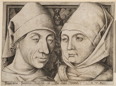 Portrait of Israhel van Meckenem and His Wife Ida by Israhel van Meckenem