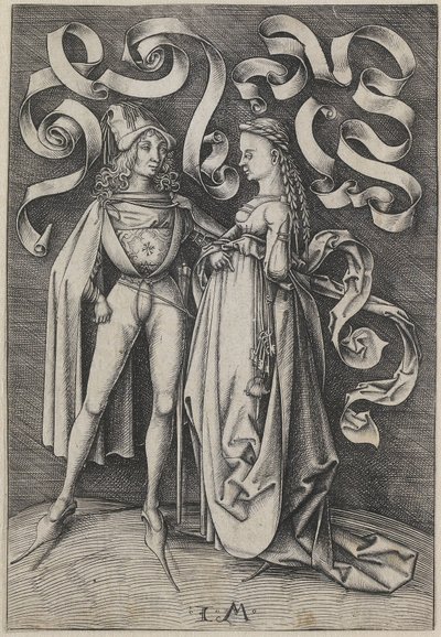 Knight and a Lady by Israhel van Meckenem