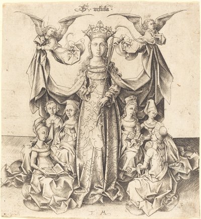 Saint Ursula and Her Maidens by Israhel van Meckenem