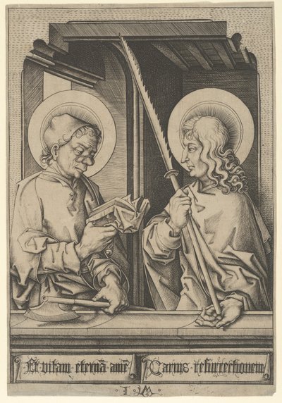 Saints Matthias and Judas Thaddaeus, from The Apostles by Israhel van Meckenem