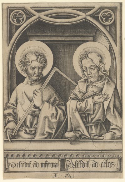 Saints Thomas and James the Lesser, from The Apostles by Israhel van Meckenem