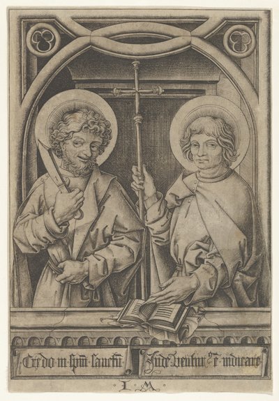 St. Bartholomew and St. Philip, from The Apostles, 1435-1503 by Israhel van Meckenem