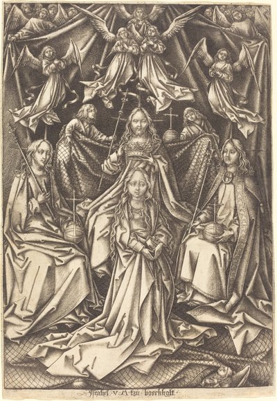 The Coronation of the Virgin by Israhel van Meckenem