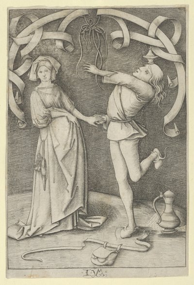 The Fool and the Lady by Israhel van Meckenem