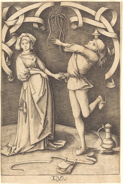 The Juggler and the Woman, c. 1495-1503 by Israhel van Meckenem