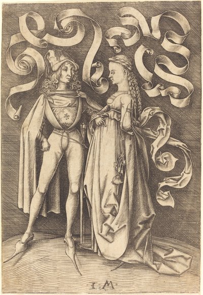 The Knight and the Lady, c. 1495-1503 by Israhel van Meckenem