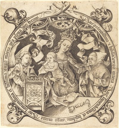 The Madonna with the Clock, c. 1490 by Israhel van Meckenem