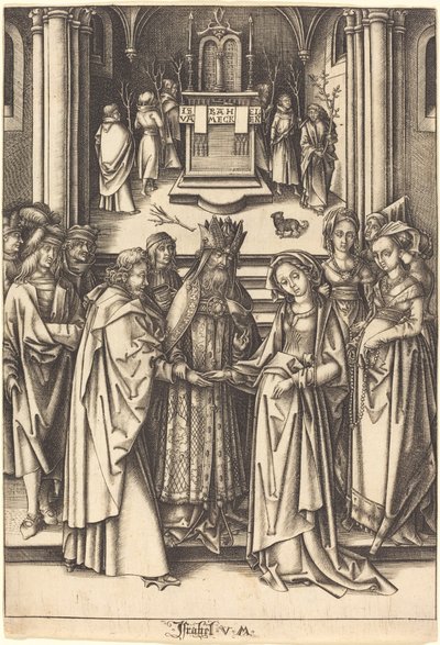 The Marriage of the Virgin by Israhel van Meckenem