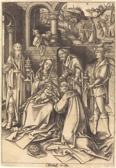 The Adoration of the Magi by Israhel van Meckenem after Hans Holbein the Elder