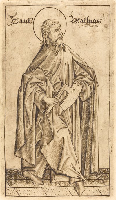 Saint Matthias (?) by Israhel van Meckenem after Master E.S.