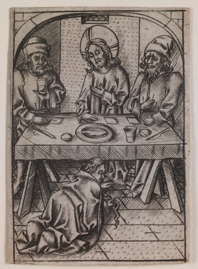 Mary Magdalen Washing Christ’s Feet by Israhel van Meckenem the younger
