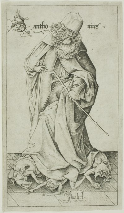 St. Anthony by Israhel van Meckenem the younger