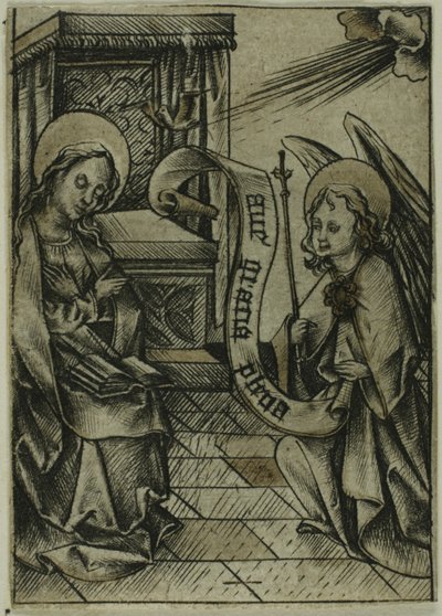 The Annunciation by Israhel van Meckenem the younger