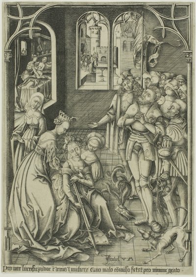 The Suicide of Lucretia by Israhel van Meckenem the younger