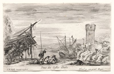 Views of Sea Ports: View of the Italian Coast by Israël Henriet