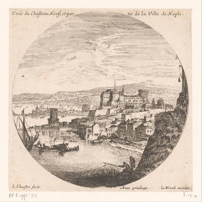 View of Castel Nuovo (series title: Various Views of Seaports) by Israël Silvestre
