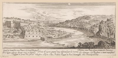 View of Lyon in a Bend of the Saône (Veue de Lyon quand on y descend par la Saone) by Israël Silvestre