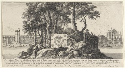 View of Paris with Three River Nymphs by Israël Silvestre