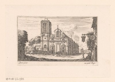 View of the Notre-Dame-des-Vertus (Various Views of Churches, Castles, and Cities) by Israël Silvestre