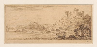 Coastal View with a Skipper in a Sailing Ship by Israël Silvestre