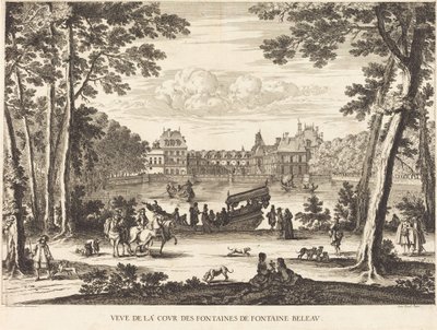 View of the Courtyard of the Fountains of Fontainebleau by Israël Silvestre