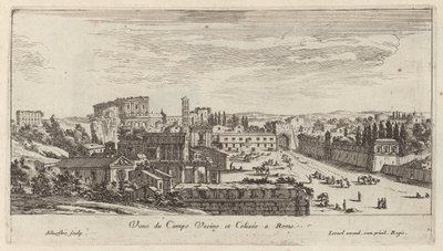 View of the Campo Vaccino and Colosseum in Rome by Israël Silvestre