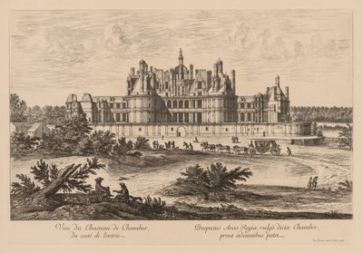 View of the Château de Chambord (from the entrance side) by Israël Silvestre