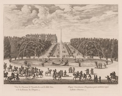 View of the Palace of Versailles from the Dragon Fountain by Israël Silvestre