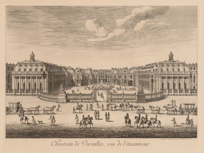 View of the Palace of Versailles from the Forecourt by Israël Silvestre