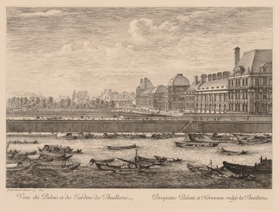 View of the Palace and Gardens of the Tuileries, from the Side of the Quay by Israël Silvestre