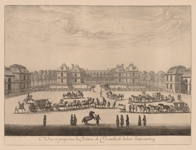 View and Perspective of the Château de Versailles, from Inside the Courtyard by Israël Silvestre