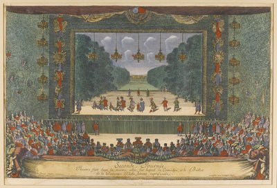 Ballet La Princesse dÉlide The Princess of Elis by Molière and Lully in Versailles, 1664, 1673 by Israël Silvestre the Younger