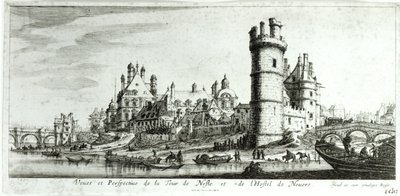 Perspective View of the Tour de Nesle and the Hotel de Nevers by Israël Silvestre the Younger