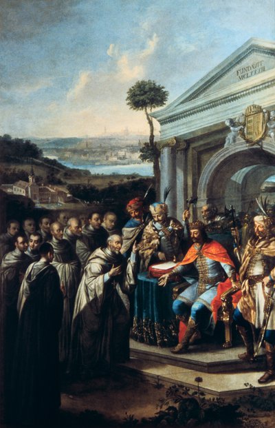 Bela III founding the Cistercian monastery at Szentgotthard in 1183, 1795-1796 by Istvan Dorfmeister