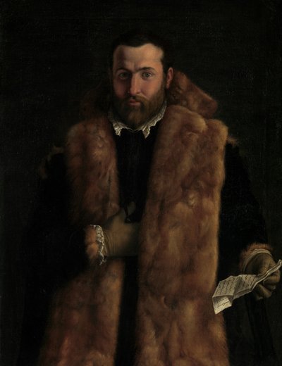 Portrait of a Man in a Fur-Trimmed Coat by Italian