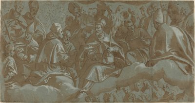 Saints on Clouds by Italian 16th Century