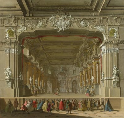 The Interior of a Theatre by Italian Master