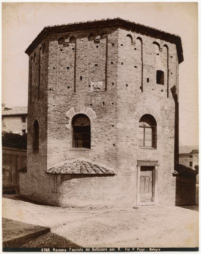 Baptistery of Neon or Orthodox Baptistery, Ravenna, Italy, ca 1900 by Italian Photographer