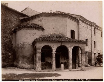 Church of St Mary in Cosmedin or Baptistery of Arians, Ravenna, Emilia-Romagna, Italy, photograph by Pietro Poppi by Italian Photographer