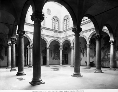 Courtyard of the Palazzo Medici Riccardi, Florence, Italy, c.1890 by Italian Photographer