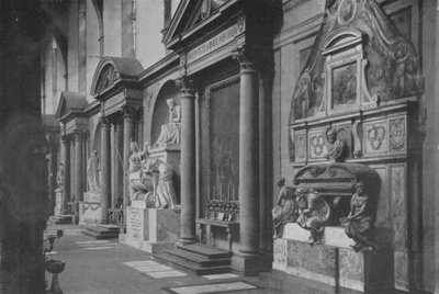 Florence, Church of Santa Croce, Monuments of the Right Nave by Italian Photographer
