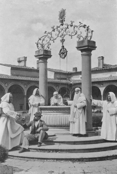 Florence, Surroundings, Certosa, The Well in the Great Cloister by Italian Photographer