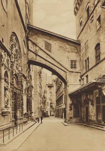 Florence: Chiesa di S Michele, La parte inferiore dal lato Ovest, Arnolfo di Cambio e Taddeo Gaddi by Italian Photographer