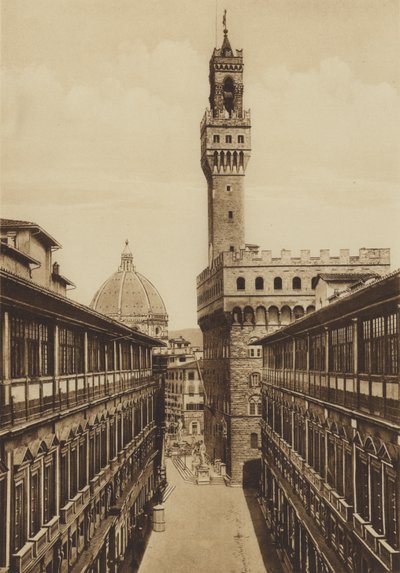 Florence: Porticoes of the Uffizi, built on a design by Vasari by Italian Photographer